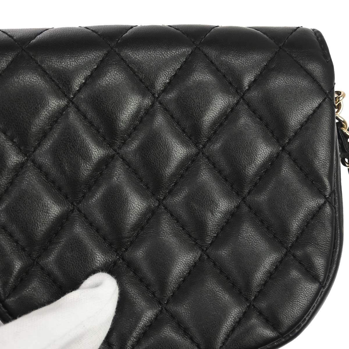 Chanel 2019 Black Lambskin Side Packs Shoulder Bag