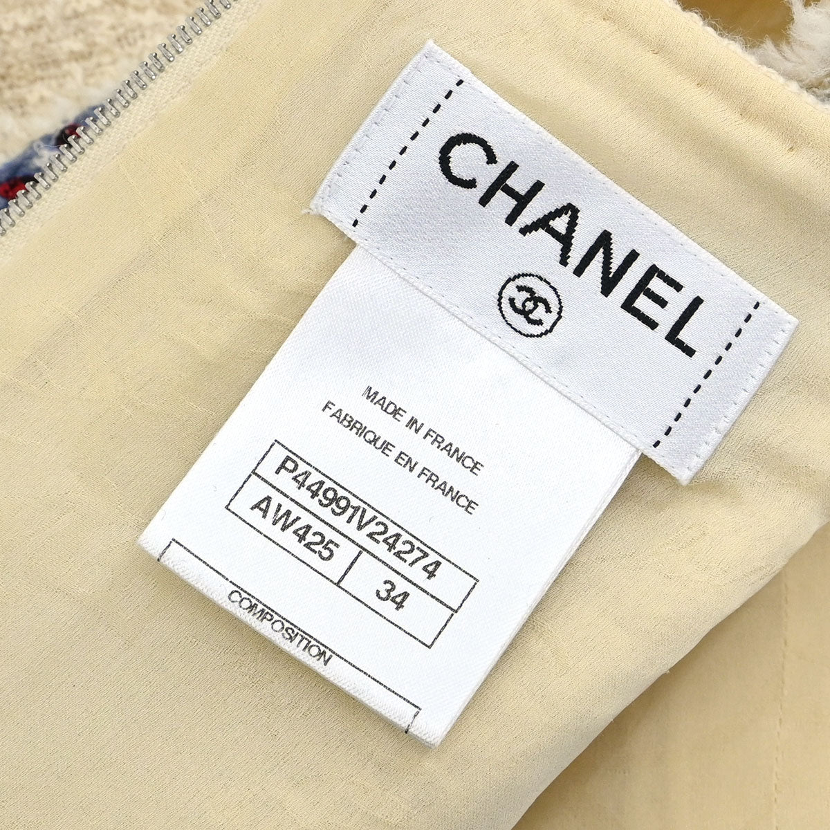 Chanel 2012-2013 Sleeveless Tweed Top Ivory #34