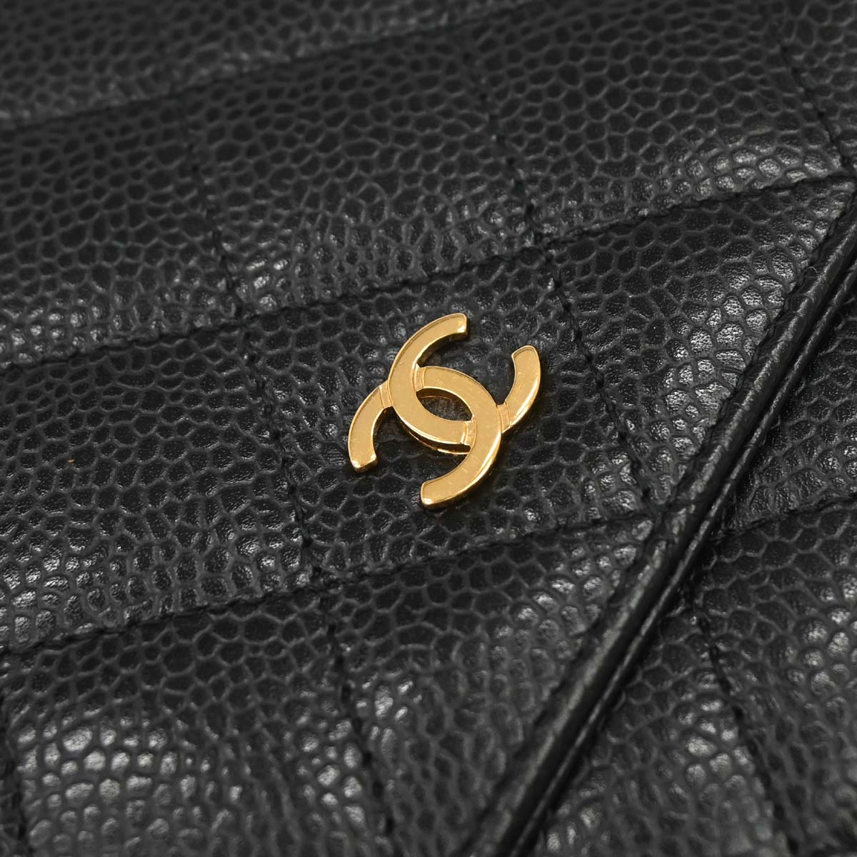 Chanel 2014 Black Caviar Skin Classic WOC Wallet on Chain Bag