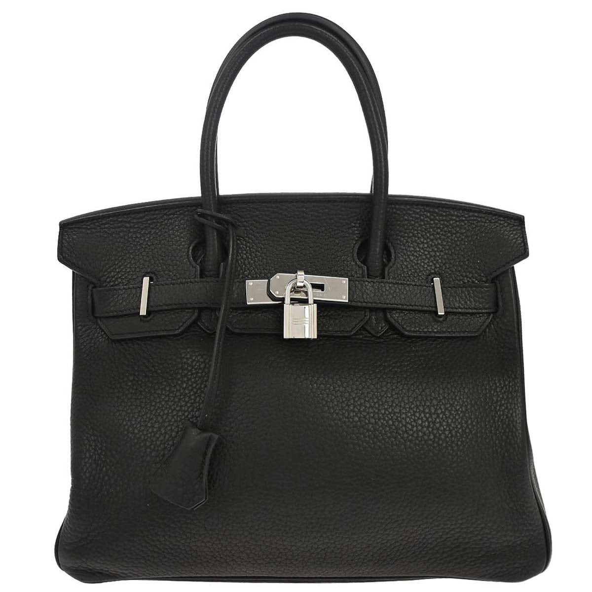 Hermes Black Taurillon Clemence Birkin 30 Handbag