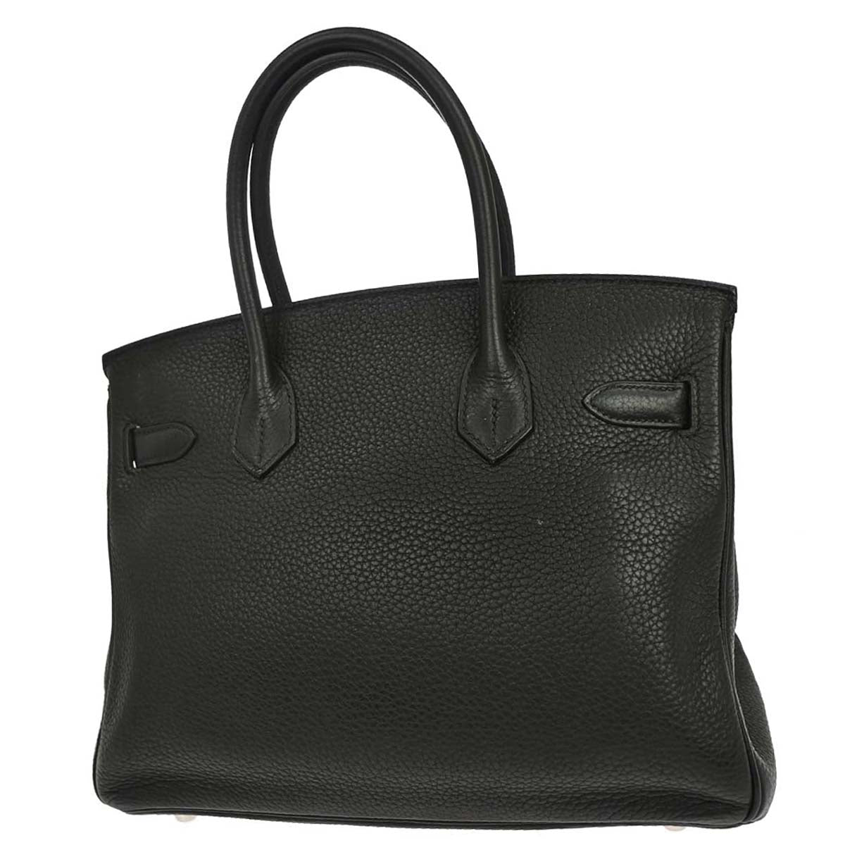 Hermes Black Taurillon Clemence Birkin 30 Handbag