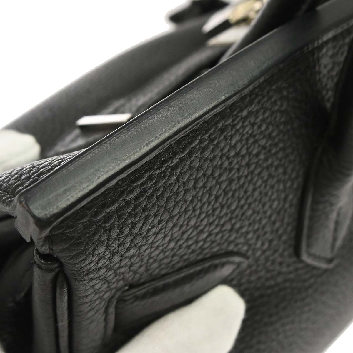 Hermes Black Taurillon Clemence Birkin 30 Handbag