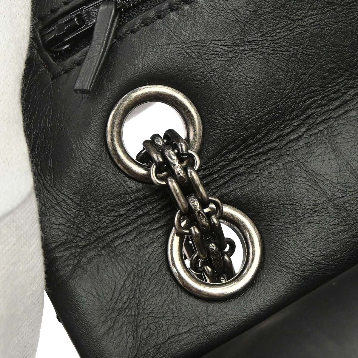 Chanel 2014 Black Calfskin 2.55 Classic Double Flap Shoulder Bag