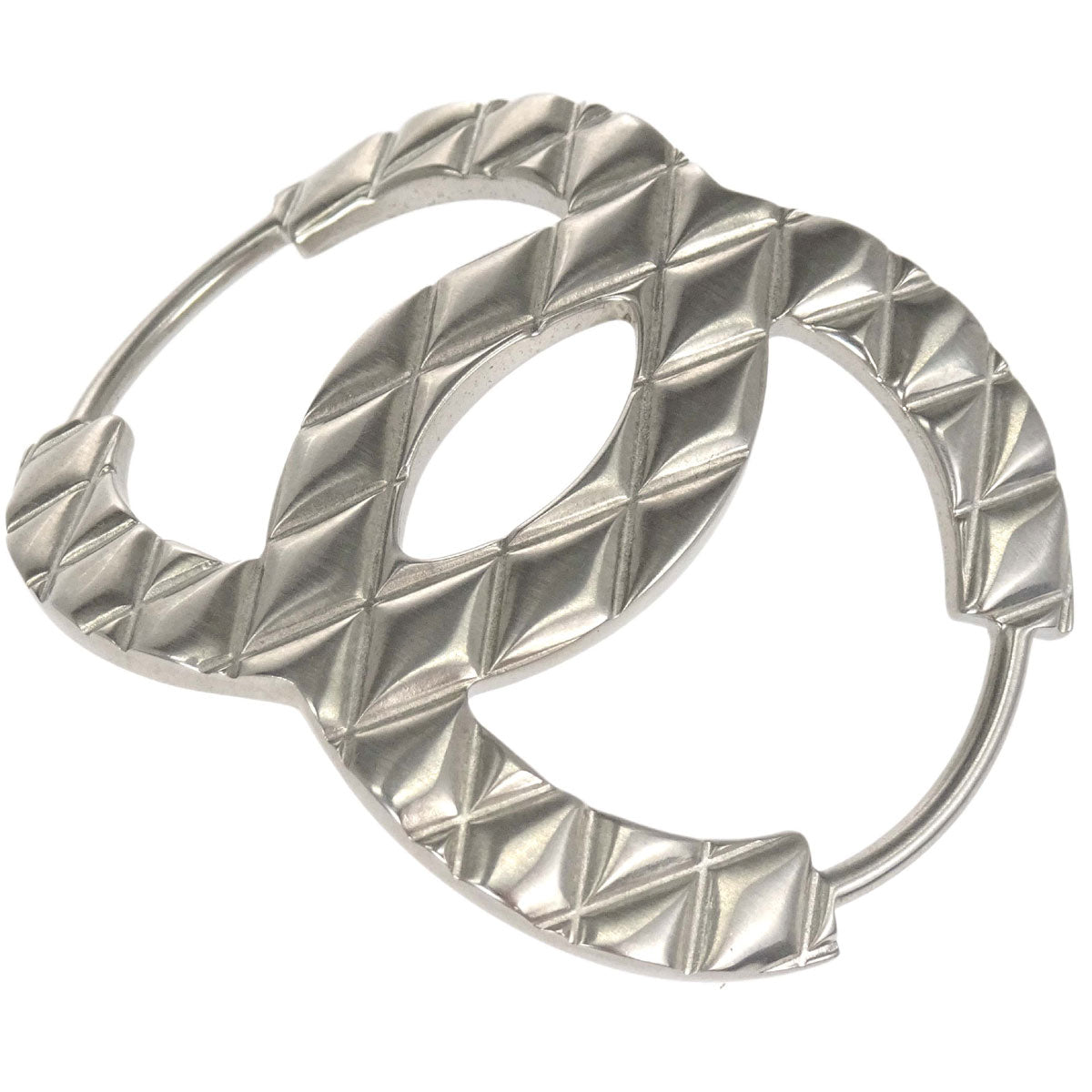 Chanel CC Hairpin Silver Black B15K