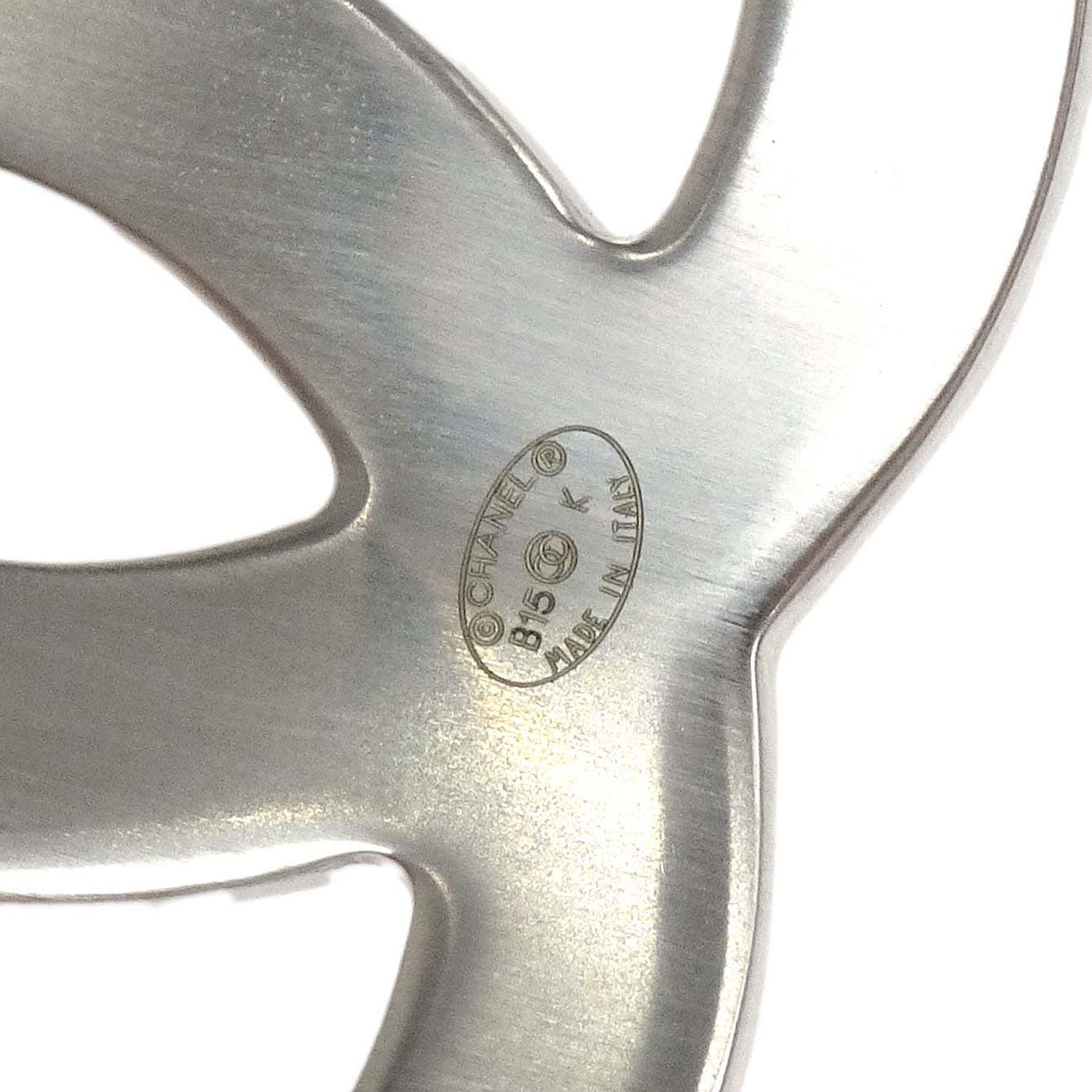 Chanel CC Hairpin Silver Black B15K