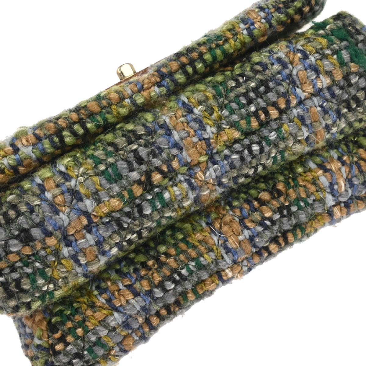 Chanel 2018-2019 Green Tweed Coco Handle 2way Shoulder Handbag
