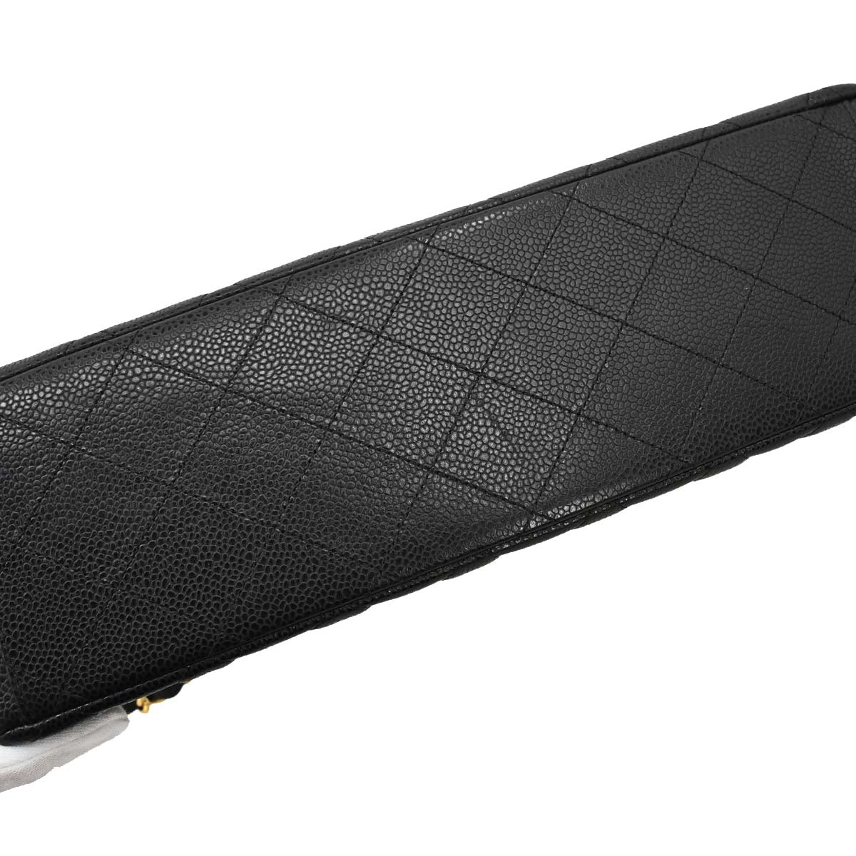 Chanel Black Caviar Skin Maxi Classic Double Flap Shoulder Bag