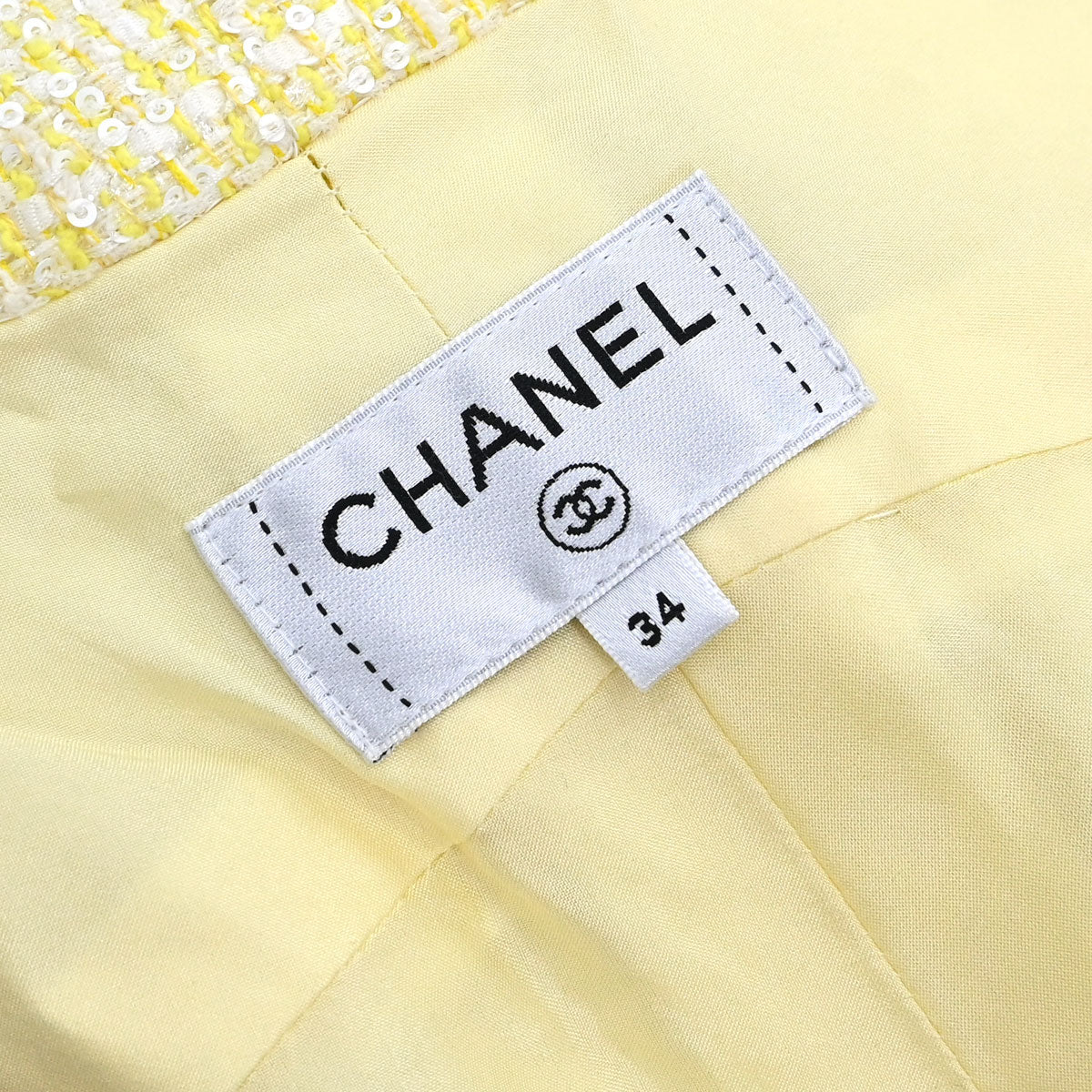 Chanel 2019 Long Pants Tweed Yellow #34
