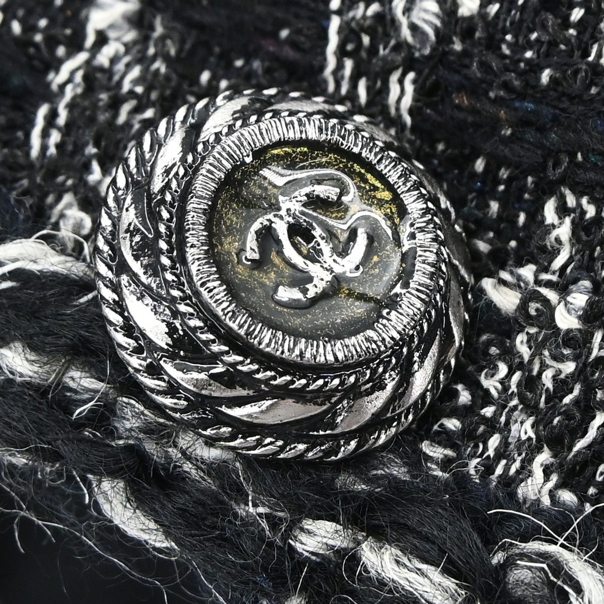 Chanel 2013-2014 Jacket Coat Tweed Black #36