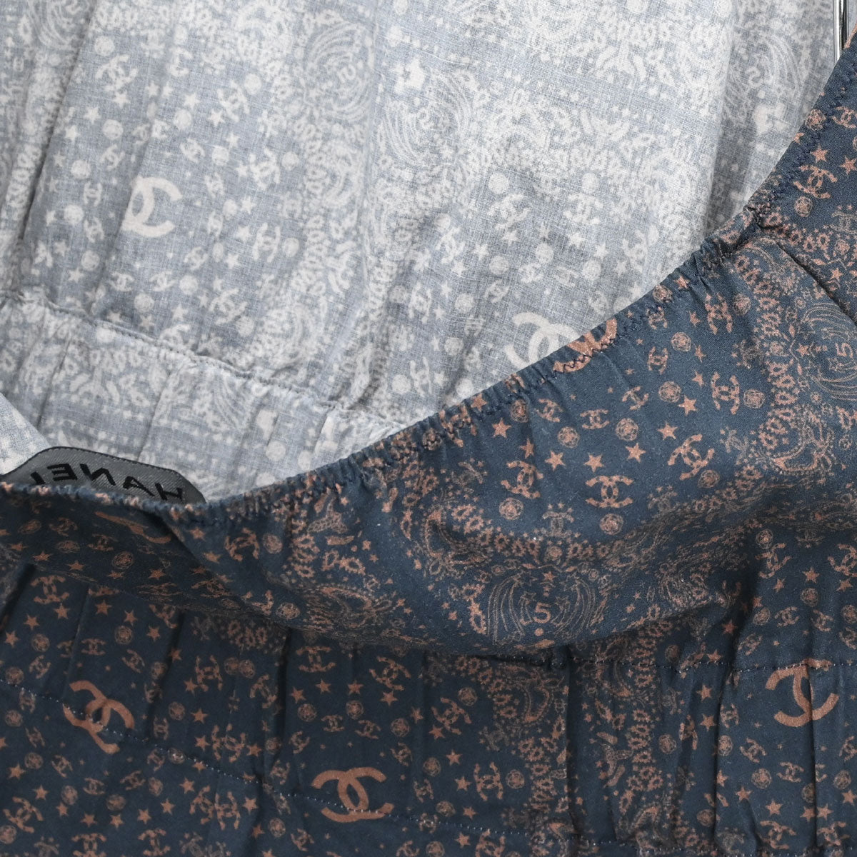 Chanel 2014 Paisley Print Halterneck Dress Navy #38