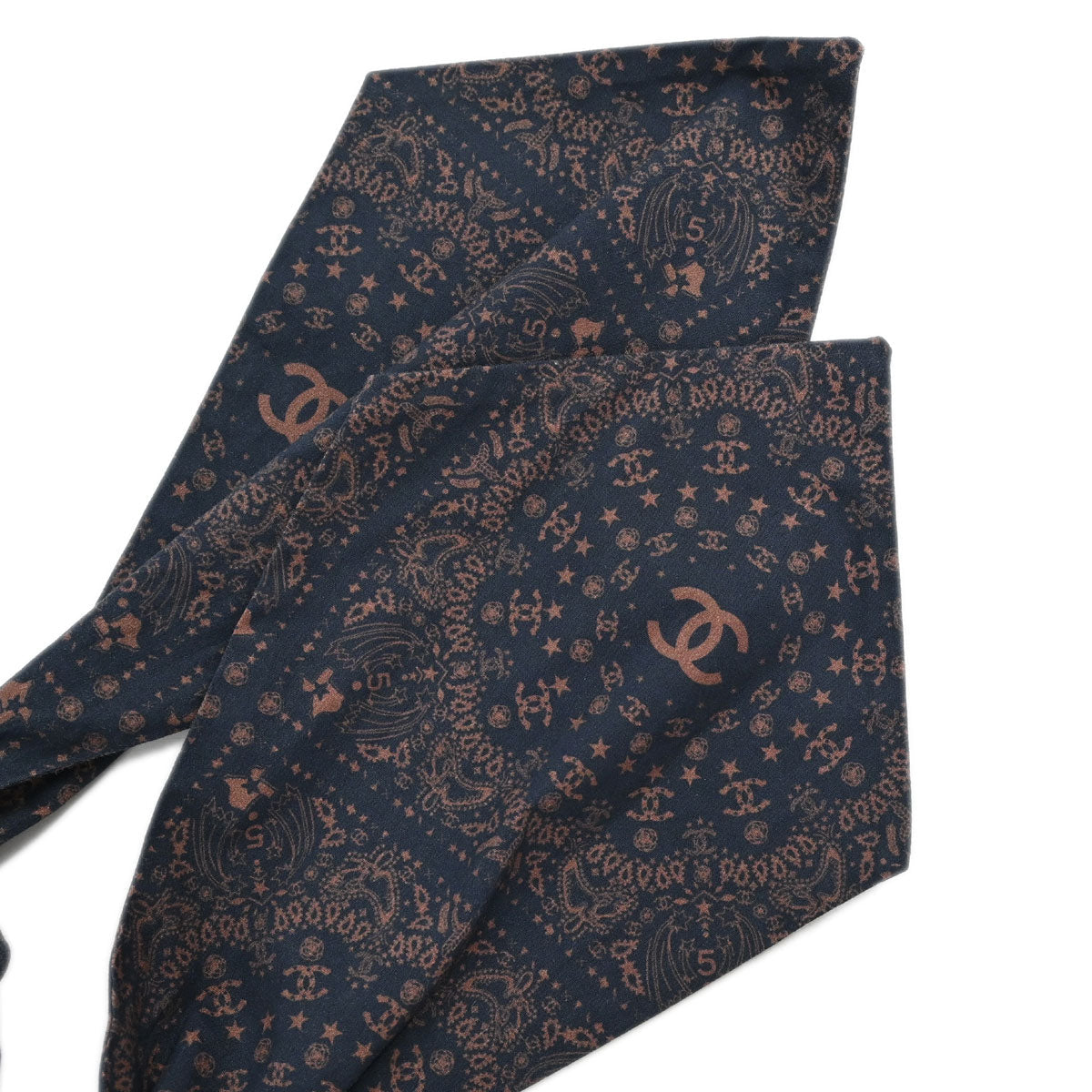 Chanel 2014 Paisley Print Halterneck Dress Navy #38