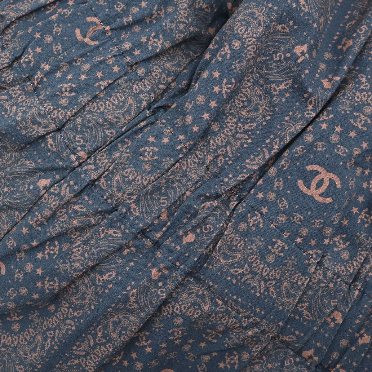 Chanel 2014 Paisley Print Halterneck Dress Navy #38
