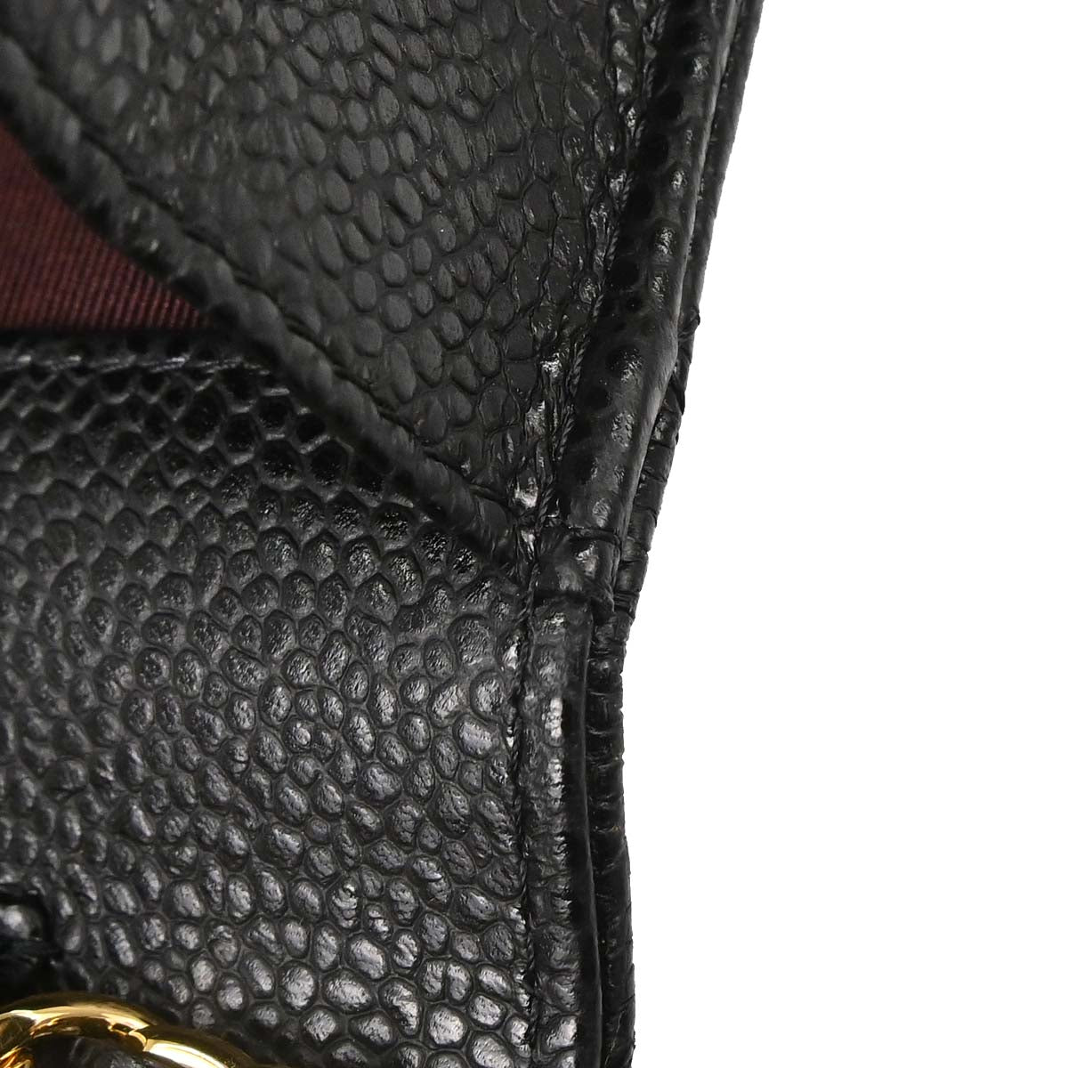 Chanel Black Caviar Skin Classic WOC Wallet on Chain Shoulder Bag