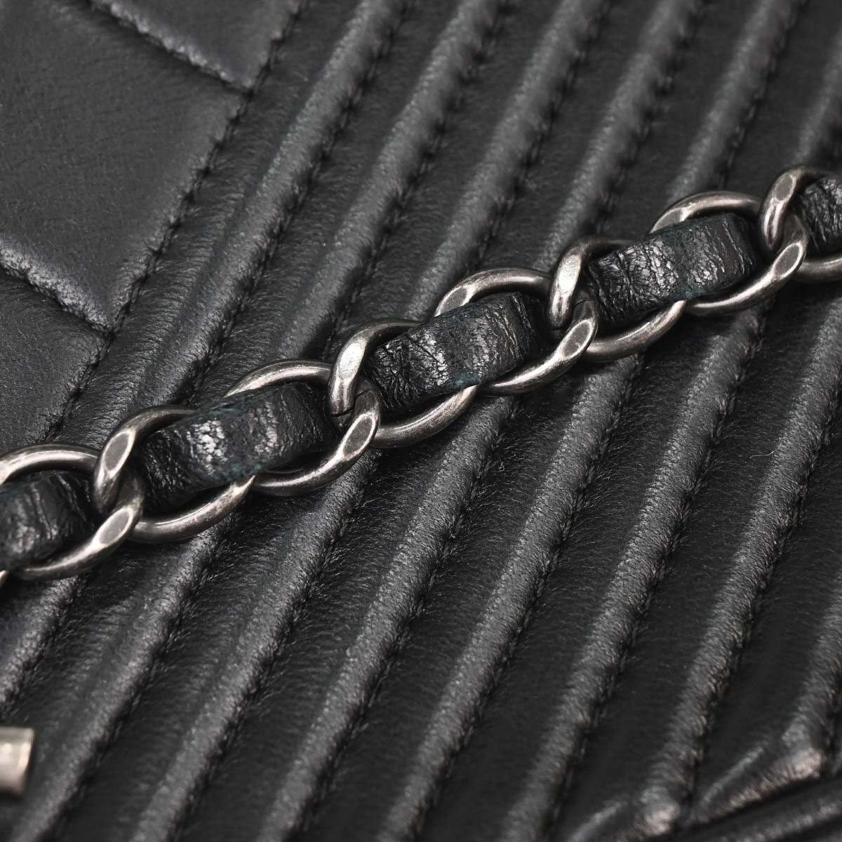 Chanel Black Lambskin Coco Boy Camera Bag Small