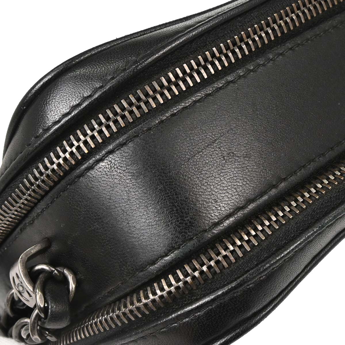 Chanel Black Lambskin Coco Boy Camera Bag Small
