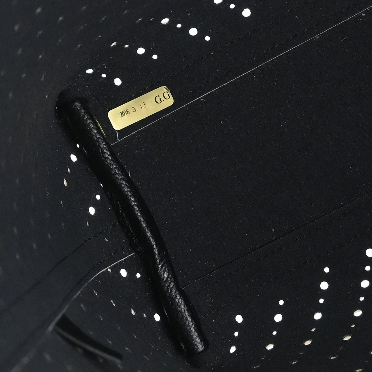 Chanel White Perforated Caviar Skin Chevron Shopping Tote Bag Handbag