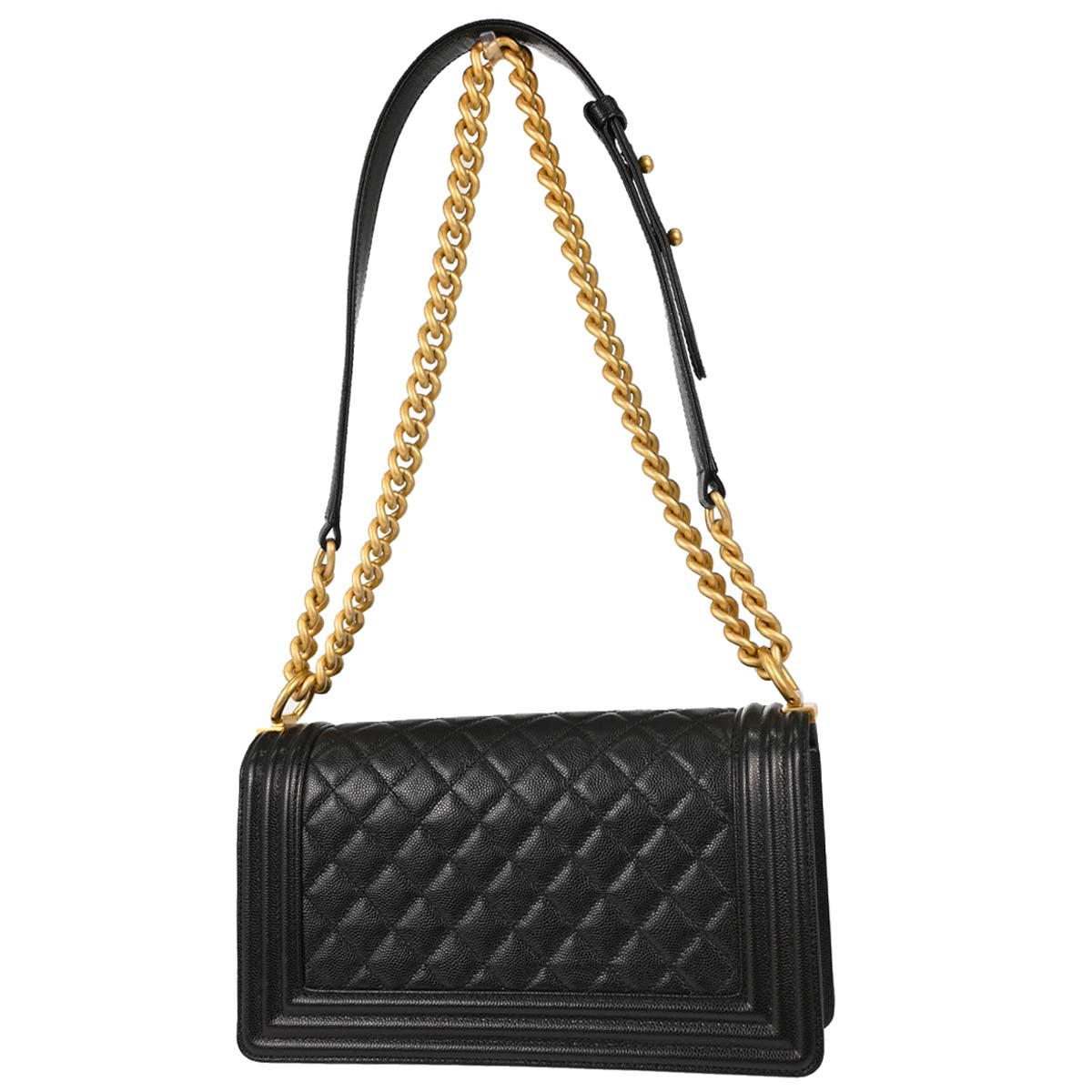 Boy Chanel Black Caviar Skin Medium Shoulder Bag