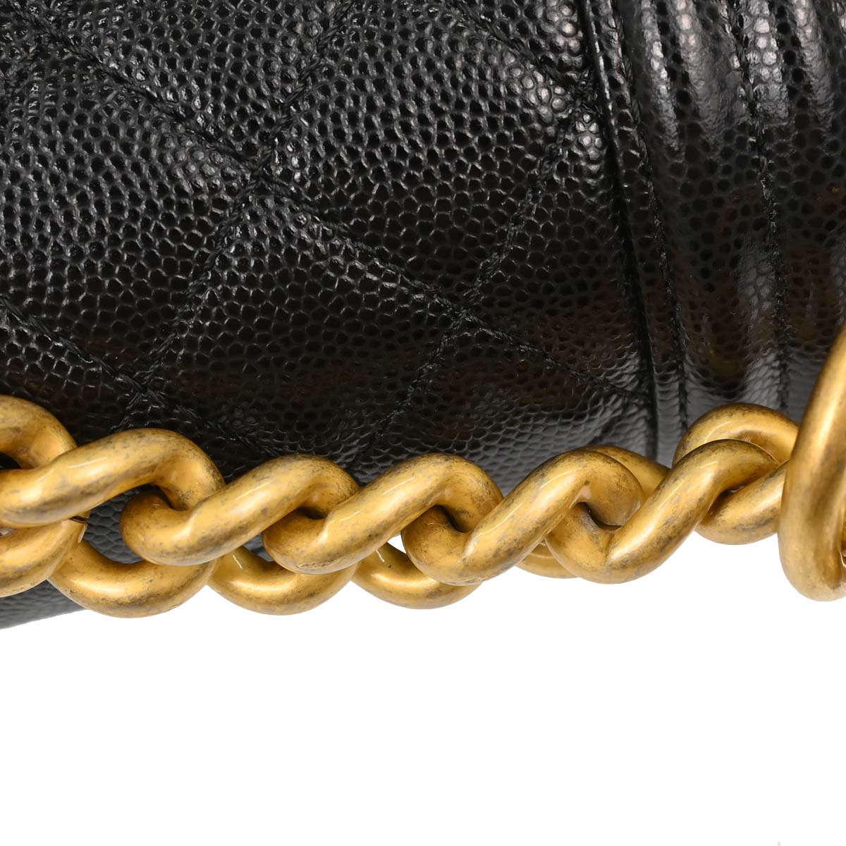 Boy Chanel Black Caviar Skin Medium Shoulder Bag