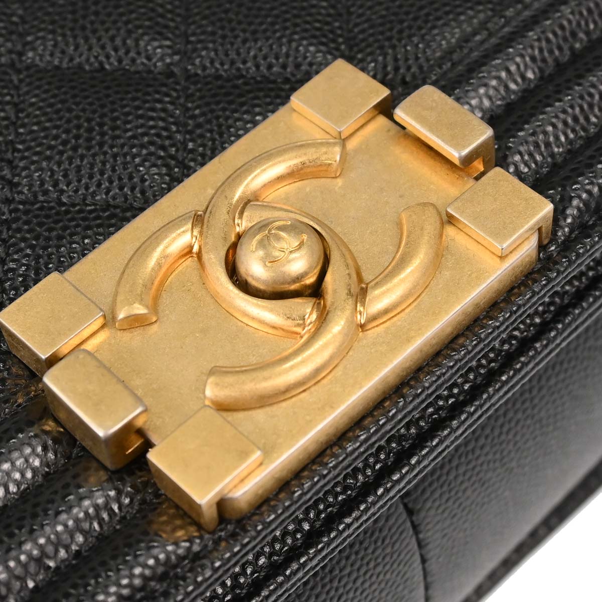 Boy Chanel Black Caviar Skin Medium Shoulder Bag