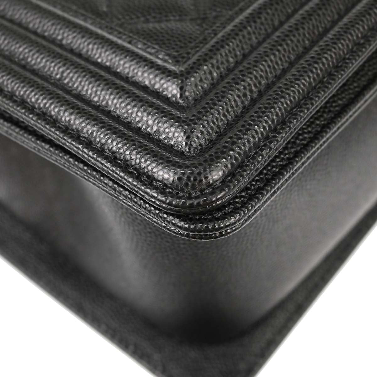 Boy Chanel Black Caviar Skin Medium Shoulder Bag