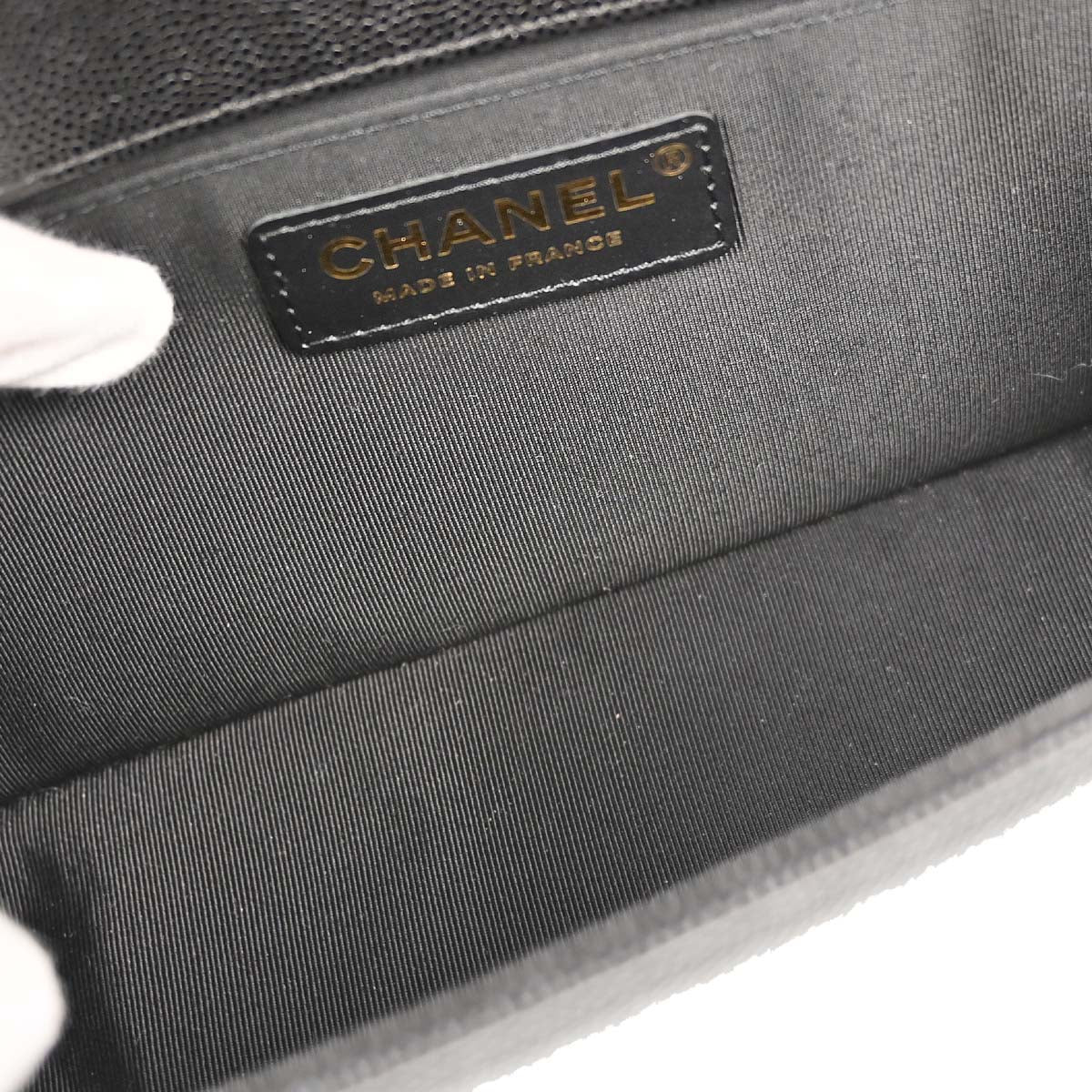 Boy Chanel Black Caviar Skin Medium Shoulder Bag