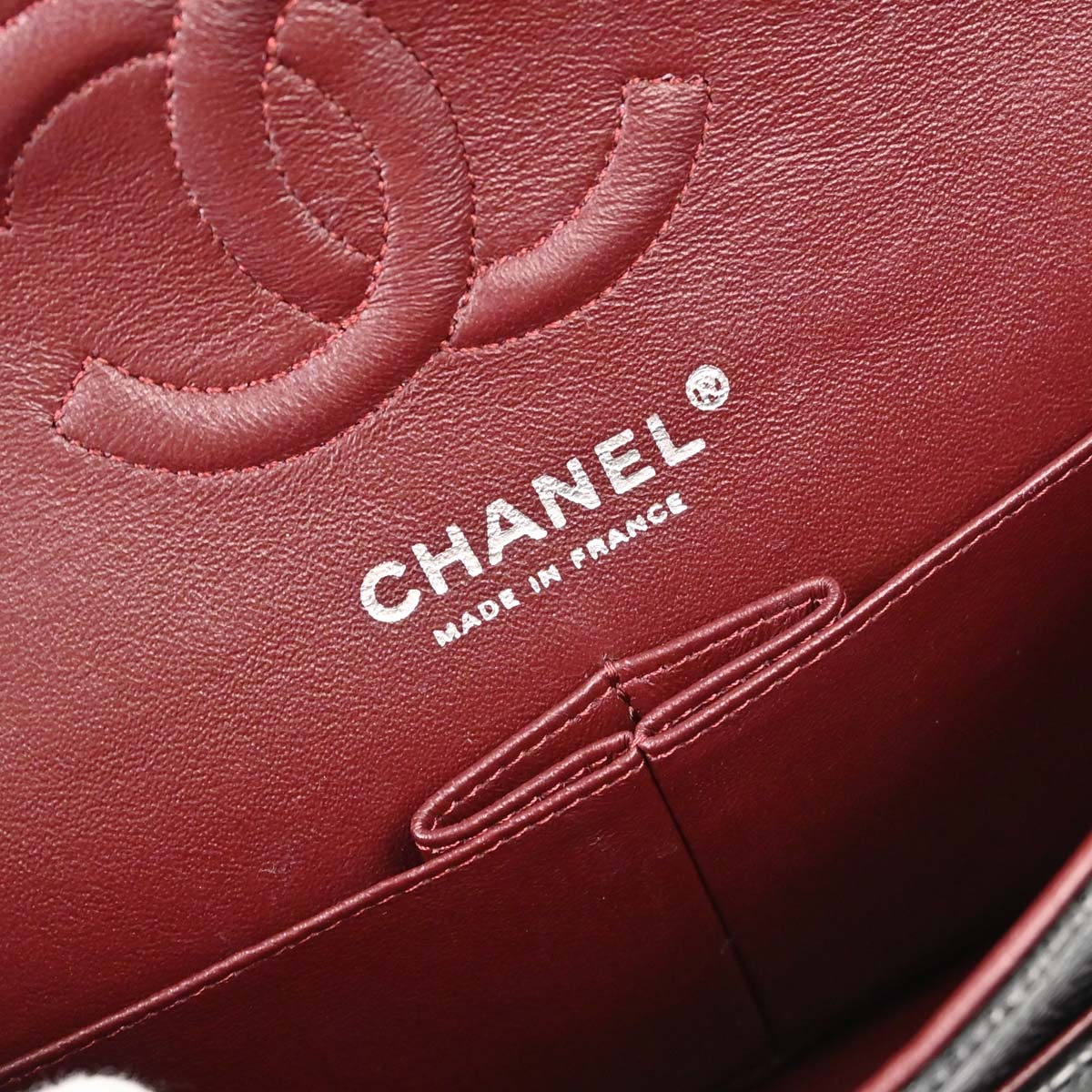 Chanel 2012 Black Caviar Skin Small Classic Double Flap Shoulder Bag