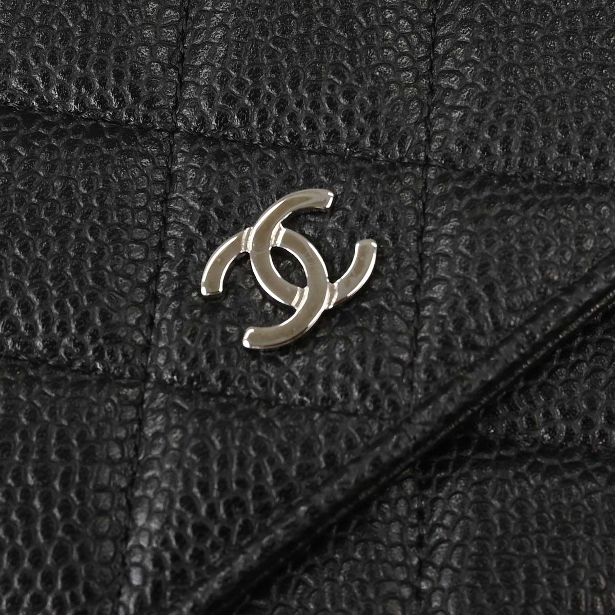 Chanel Black Caviar Skin Classic WOC Wallet on Chain Shoulder Bag
