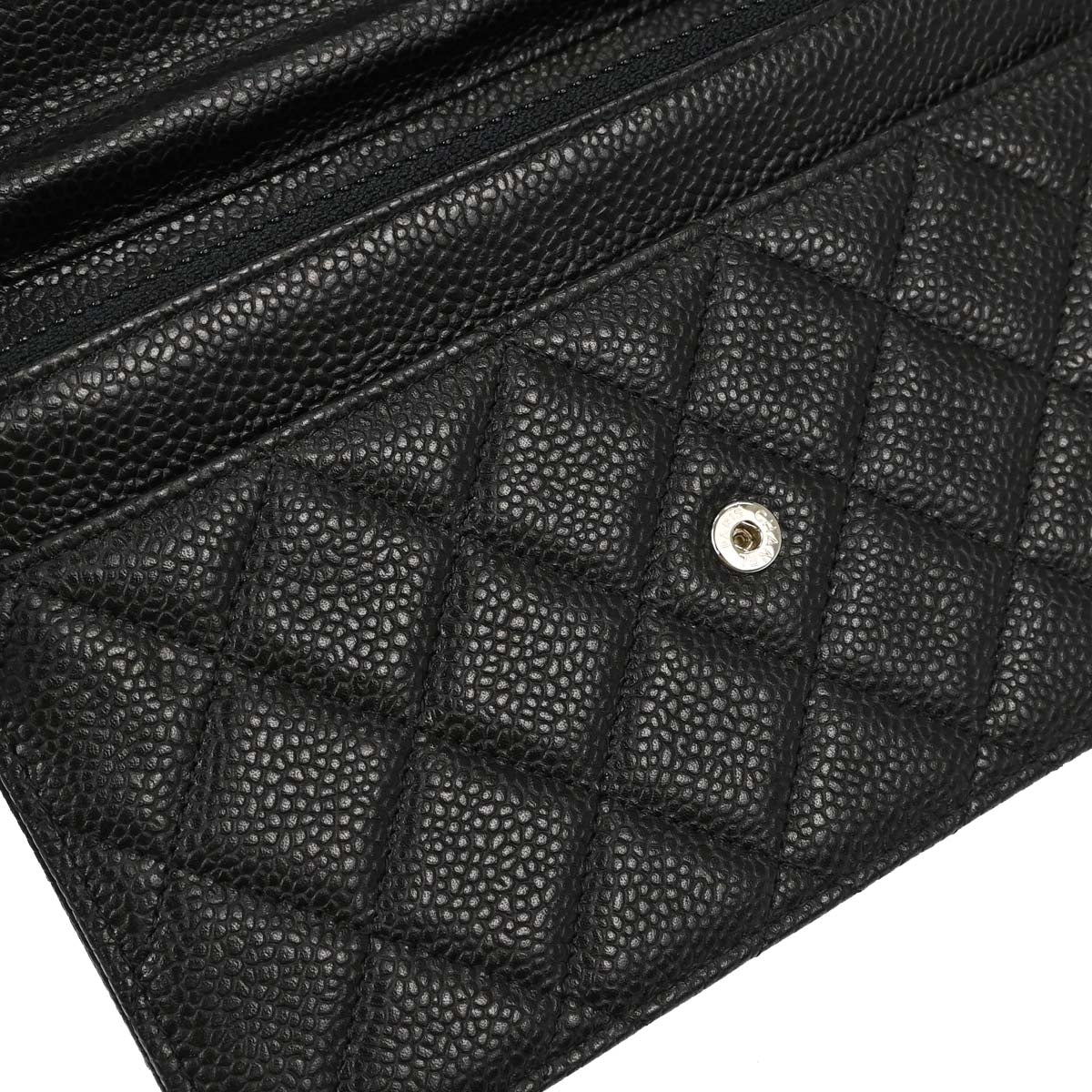 Chanel Black Caviar Skin Classic WOC Wallet on Chain Shoulder Bag
