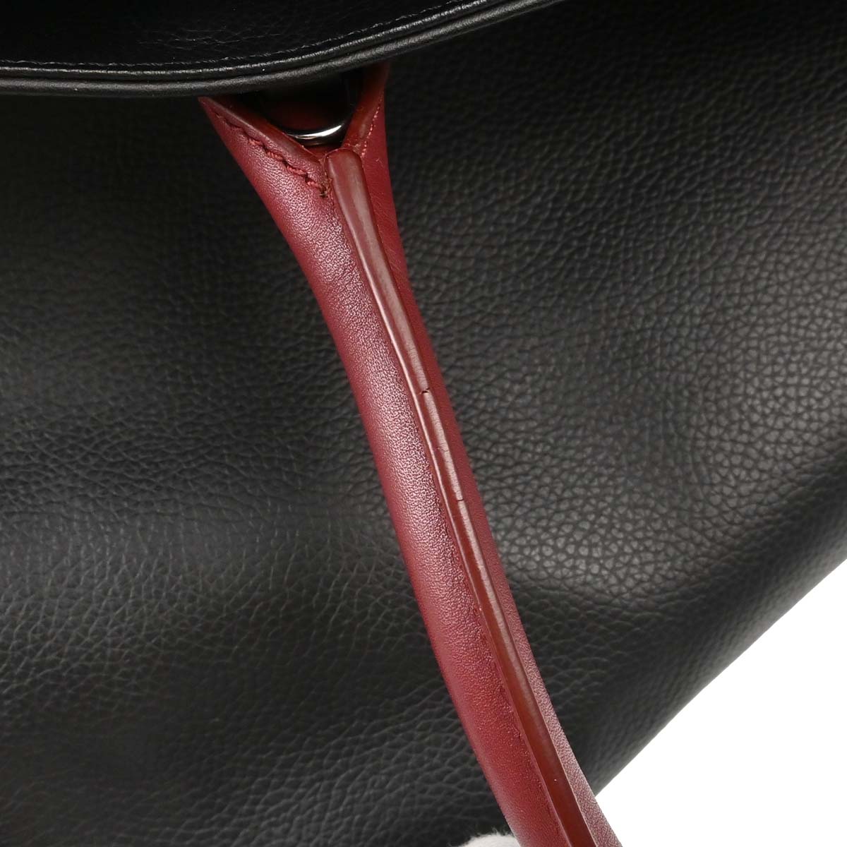 Chanel Black Burgundy Calfskin Executive Cerf 2way Shoulder Tote Bag