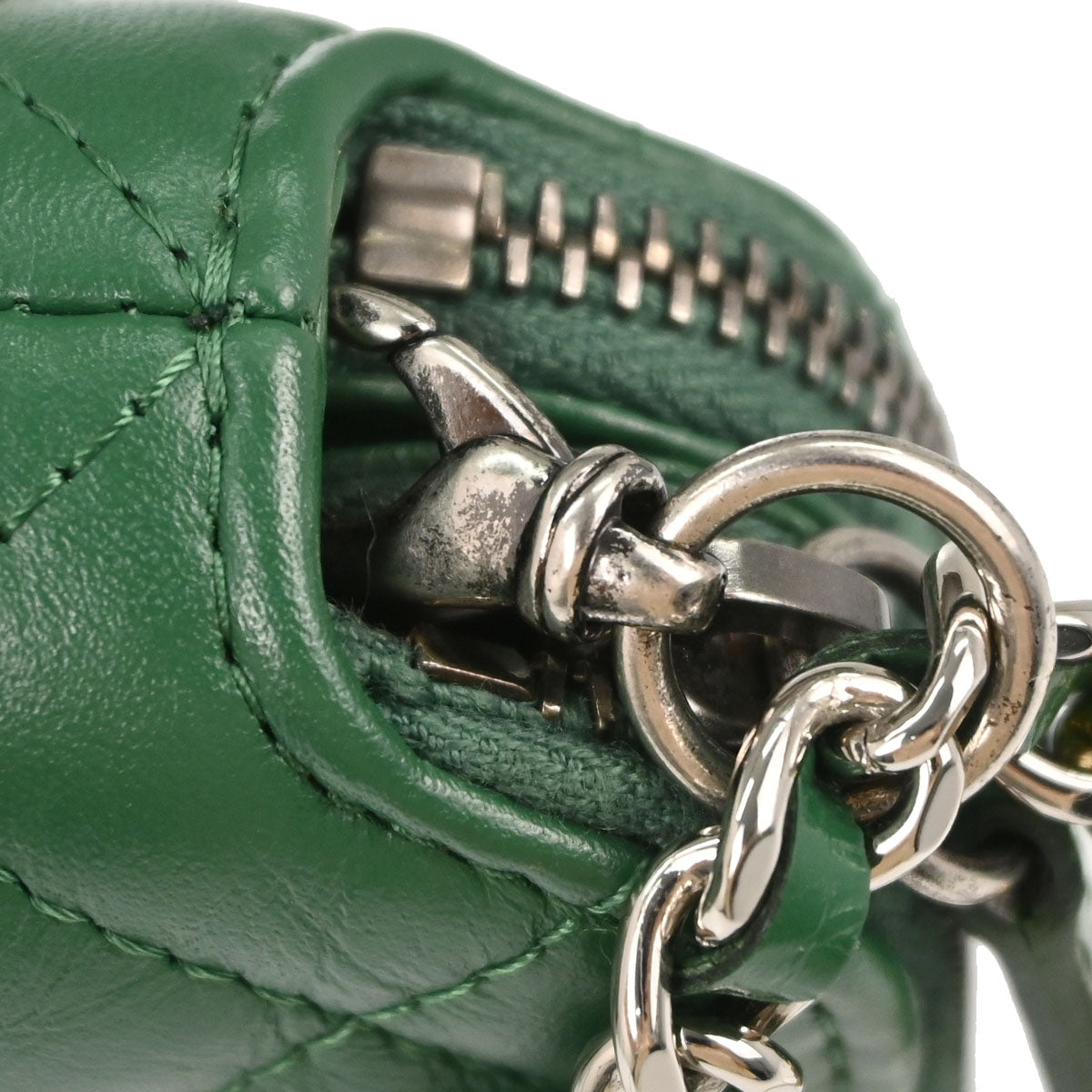 Chanel Green Calfskin Gabrielle WOC Wallet on Chain Shoulder Bag