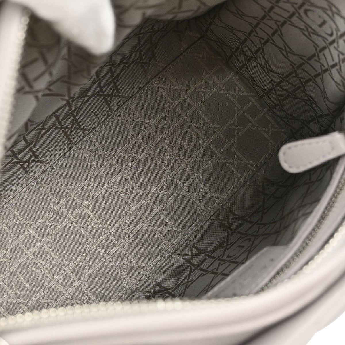 Christian Dior 2013 Gray Lambskin Lady Dior Cannage 2way Shoulder Handbag