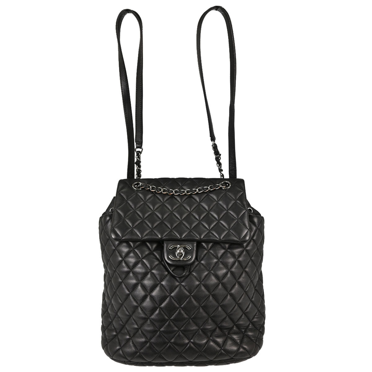 Chanel 2016-2017 Black Lambskin Urban Spirit Backpack