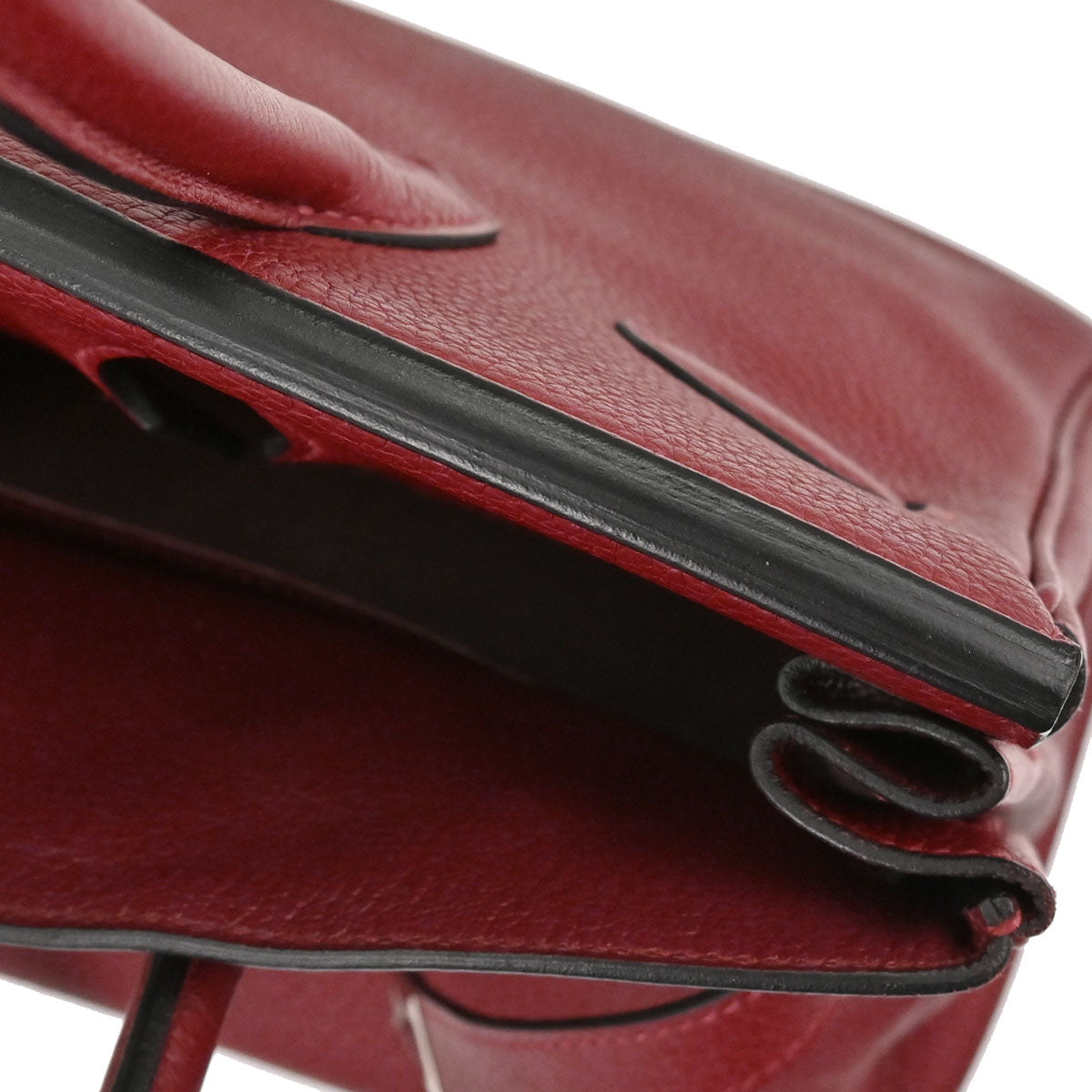 Hermes Rouge H Taurillon Clemence Birkin 30 Handbag