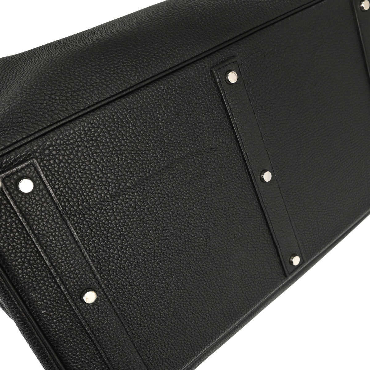 Hermes Black Togo HAC Haut a Courroies 50 Handbag