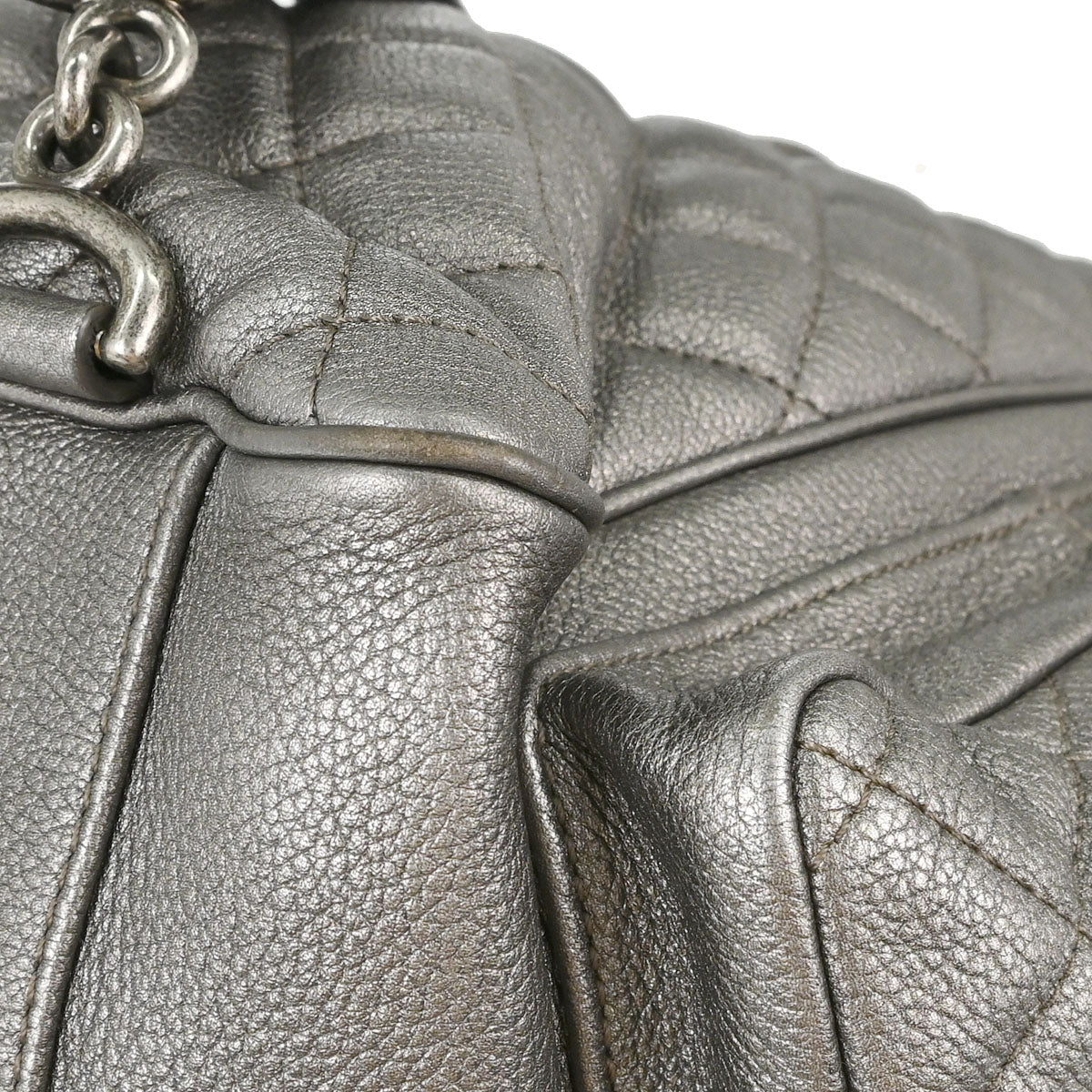 Chanel 2016-2017 Metallic Silver Calfskin Casual Rock Backpack