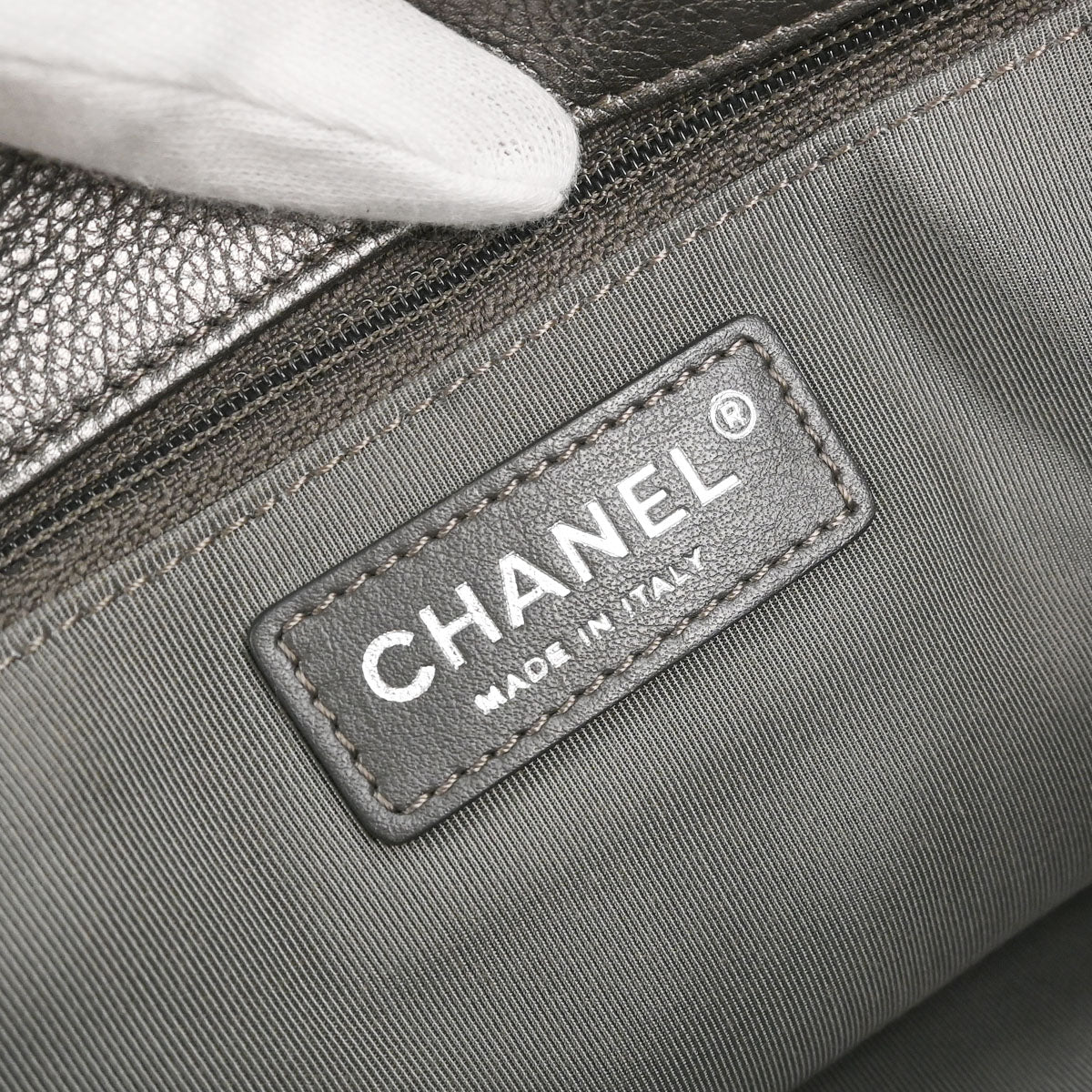Chanel 2016-2017 Metallic Silver Calfskin Casual Rock Backpack