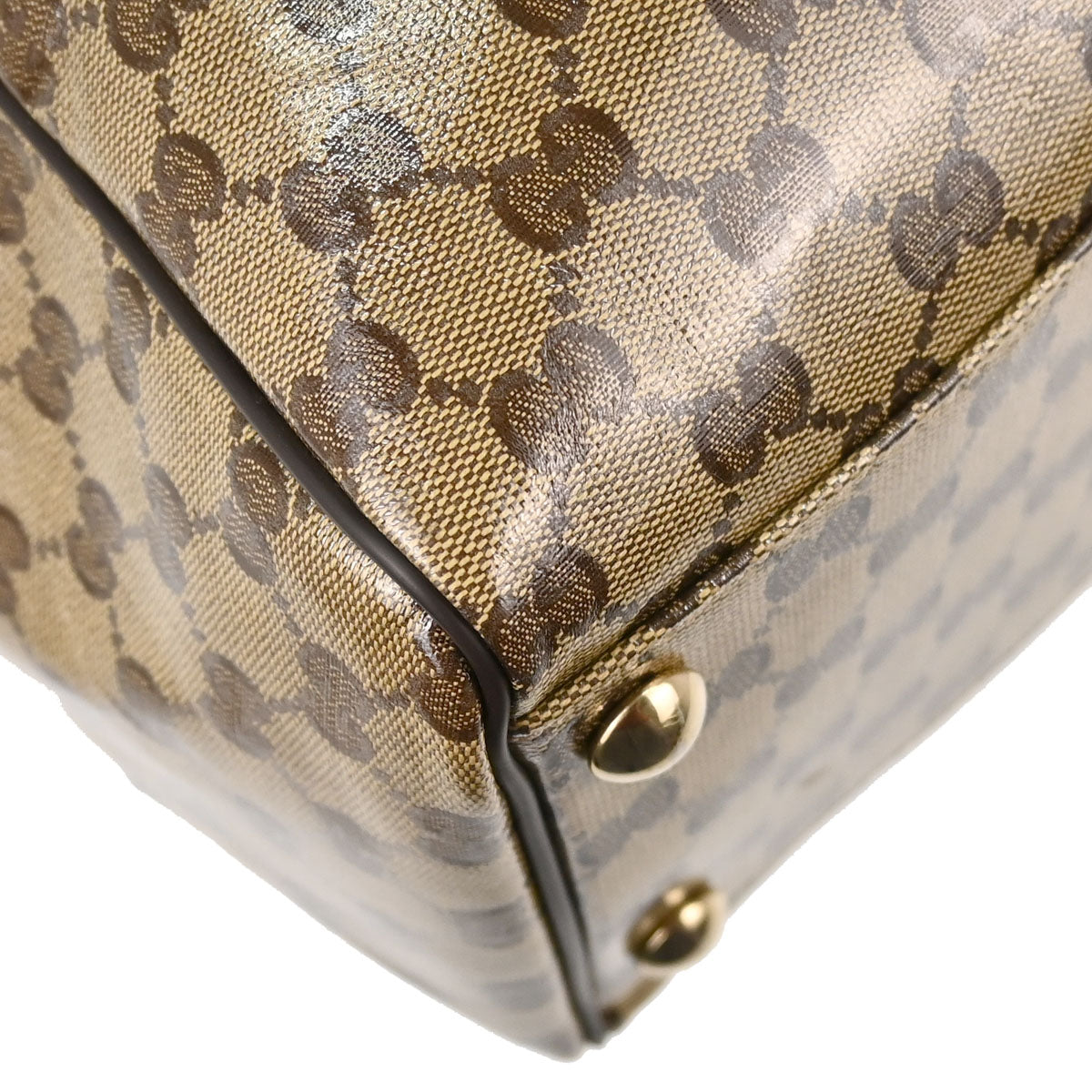 Gucci Beige PVC GG Travel 2way Shoulder Handbag