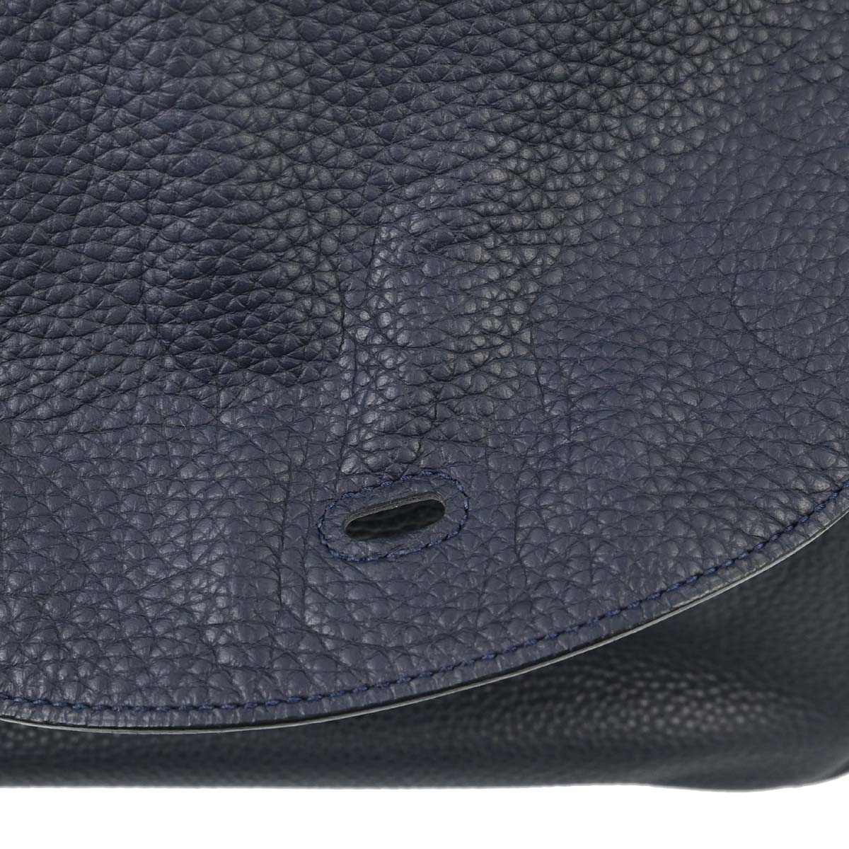 Hermes Blue Nuit Taurillon Clemence Lindy 30 Shoulder Bag