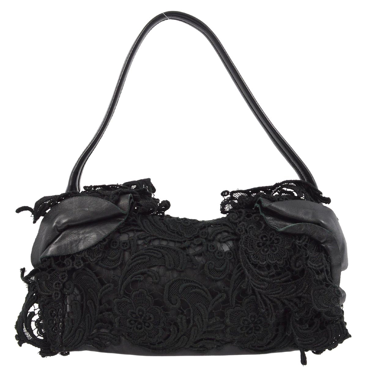 Prada Black Lace Pizzo Handbag