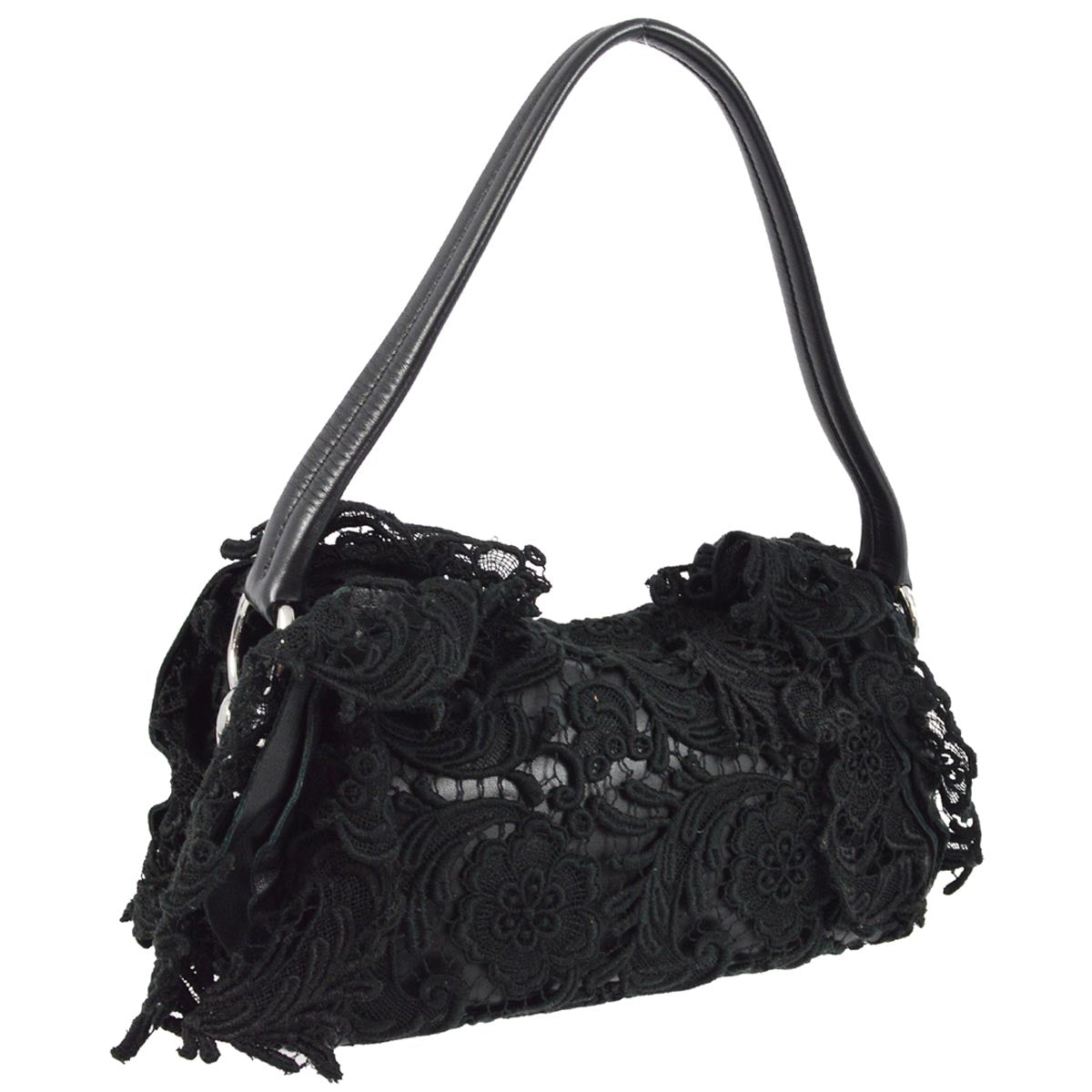 Prada Black Lace Pizzo Handbag