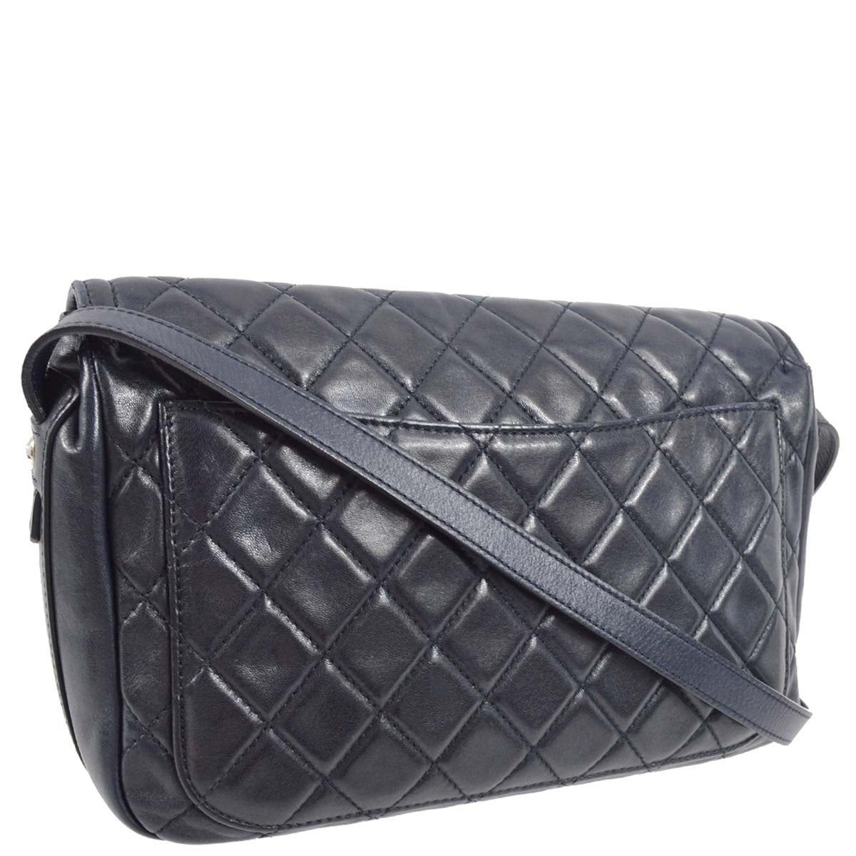 Chanel 2017 Navy Calfskin Shoulder Bag