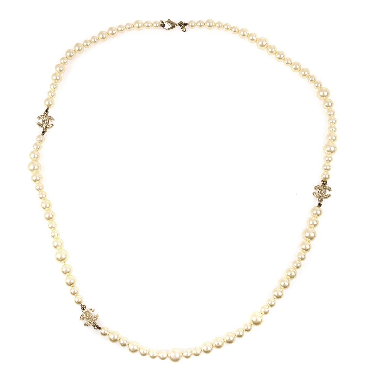 Chanel Artificial Pearl Chain Necklace A13P