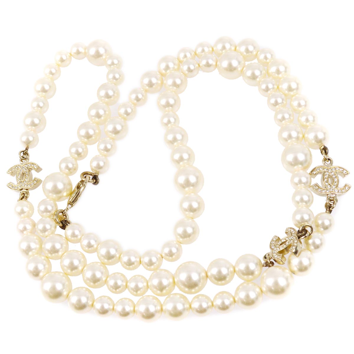 Chanel Artificial Pearl Chain Necklace A13P