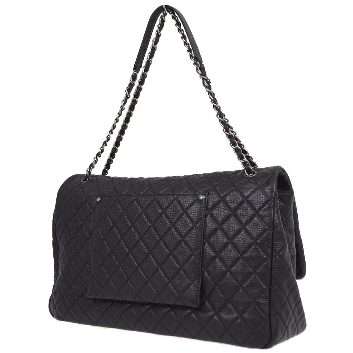 Chanel 2020-2021 Black Calfskin Classic Single Flap Shoulder Bag