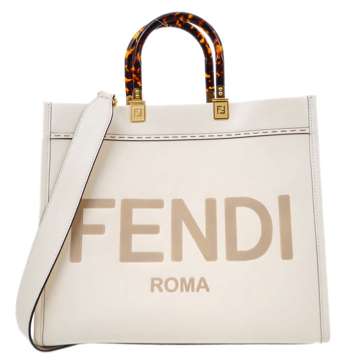 Fendi Beige Sunshine Medium 2way Shoulder Handbag