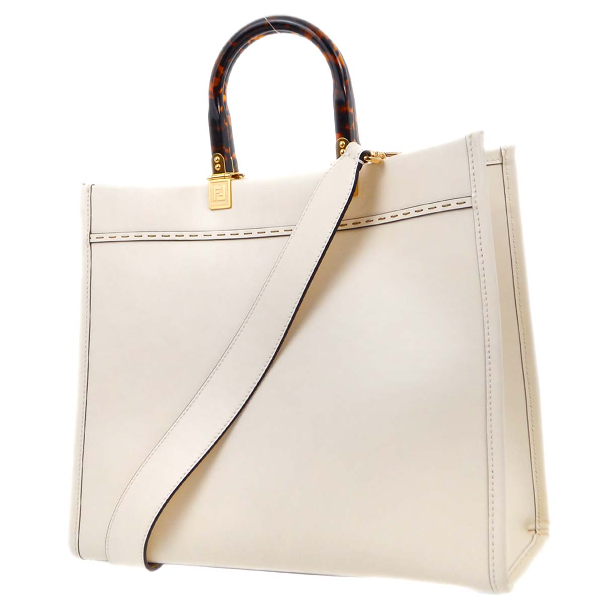 Fendi Beige Sunshine Medium 2way Shoulder Handbag