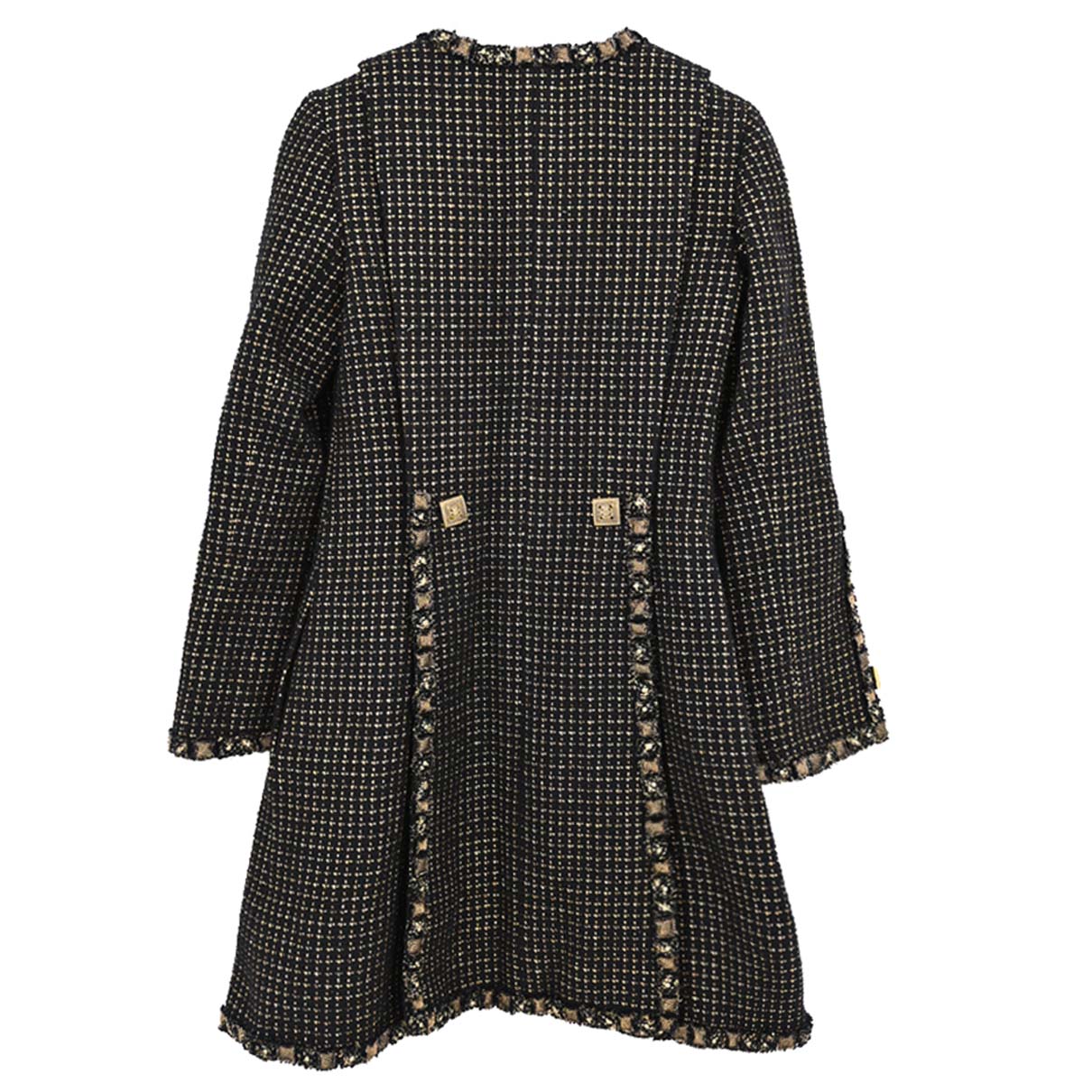 Chanel 2011 Tweed Coat Black Gold #36