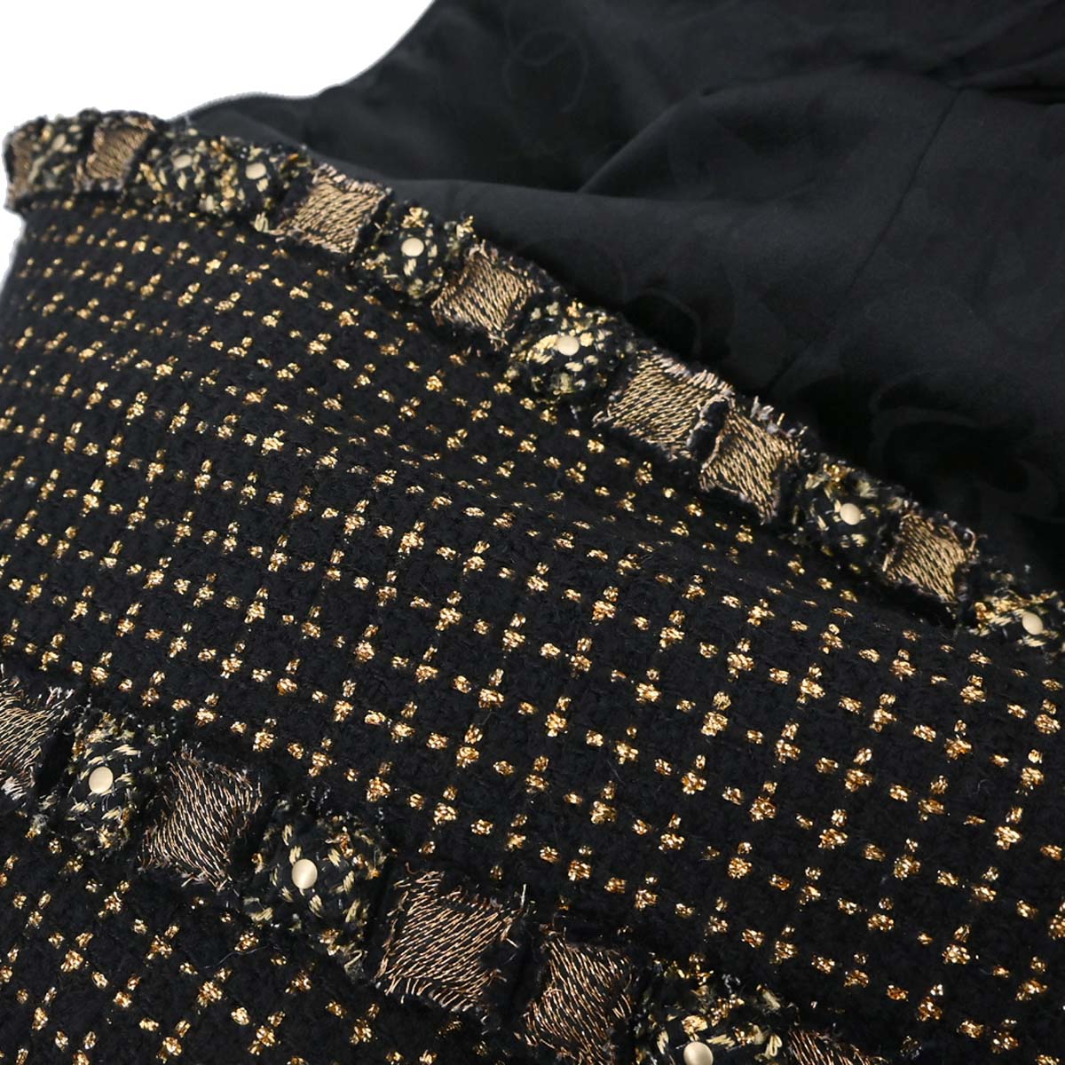 Chanel 2011 Tweed Coat Black Gold #36