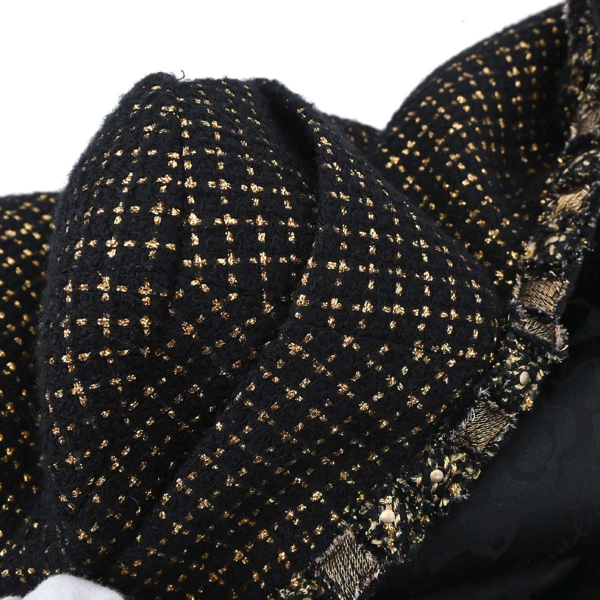 Chanel 2011 Tweed Coat Black Gold #36