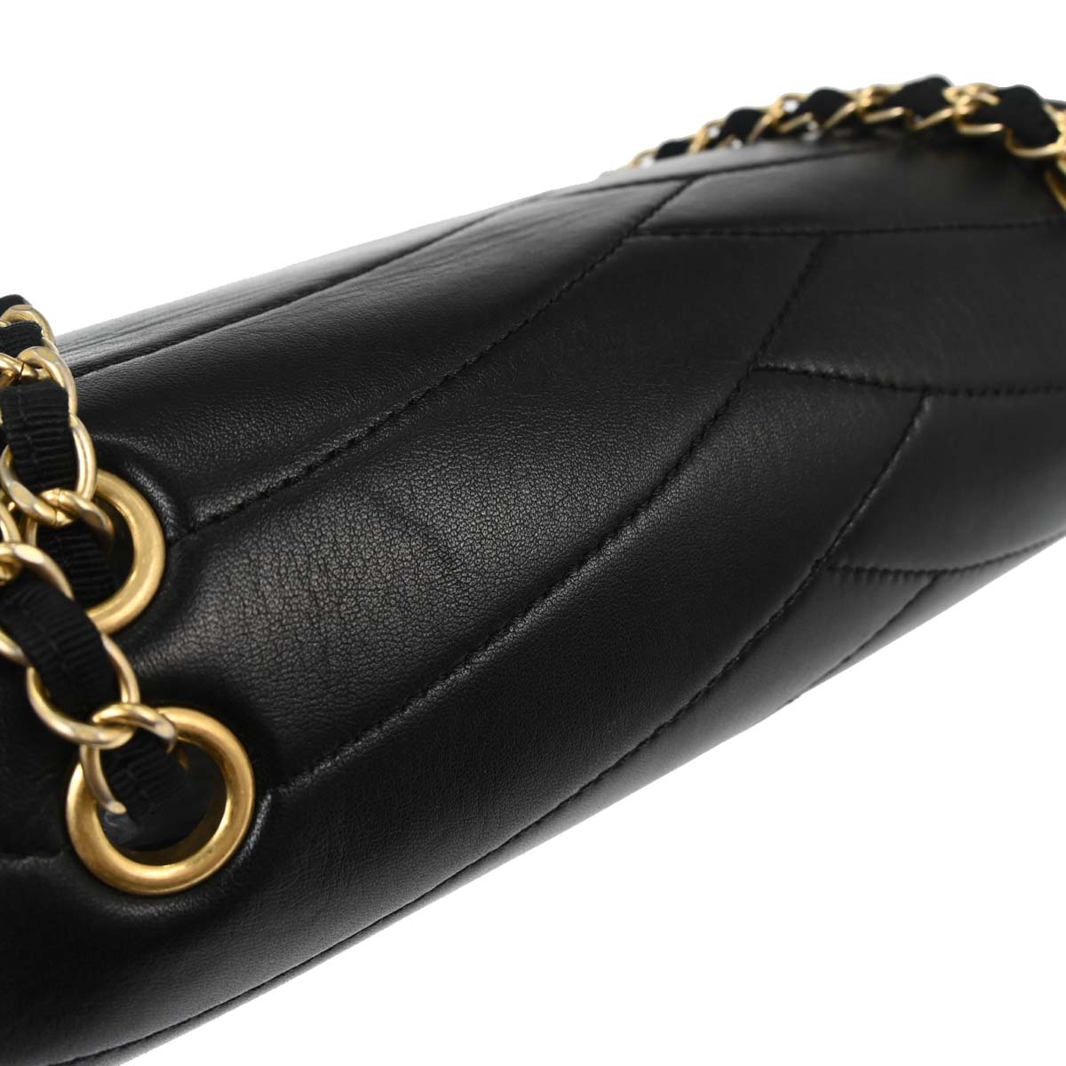 Chanel Black Lambskin Medium Pagoda Flap Shoulder Bag